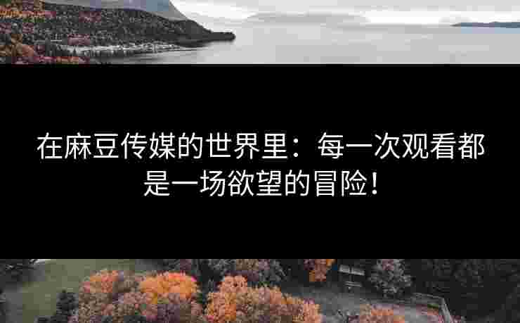 在麻豆传媒的世界里：每一次观看都是一场欲望的冒险！